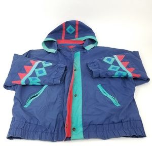 Vtg London Fog Navajo Print Colorful Jacket